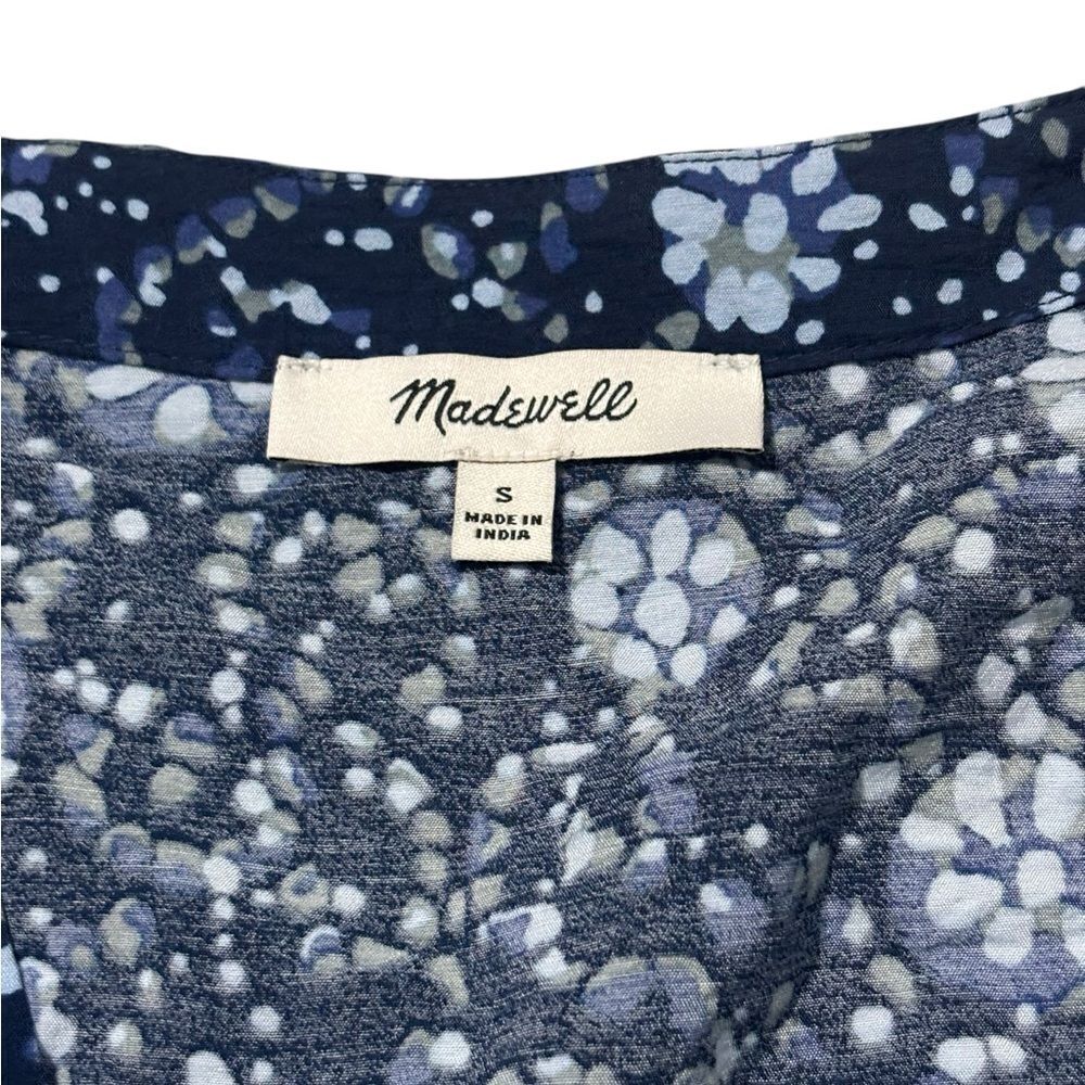 Madewell Button-Front V-Neck Mini Dress Size Small - Picture 10 of 11